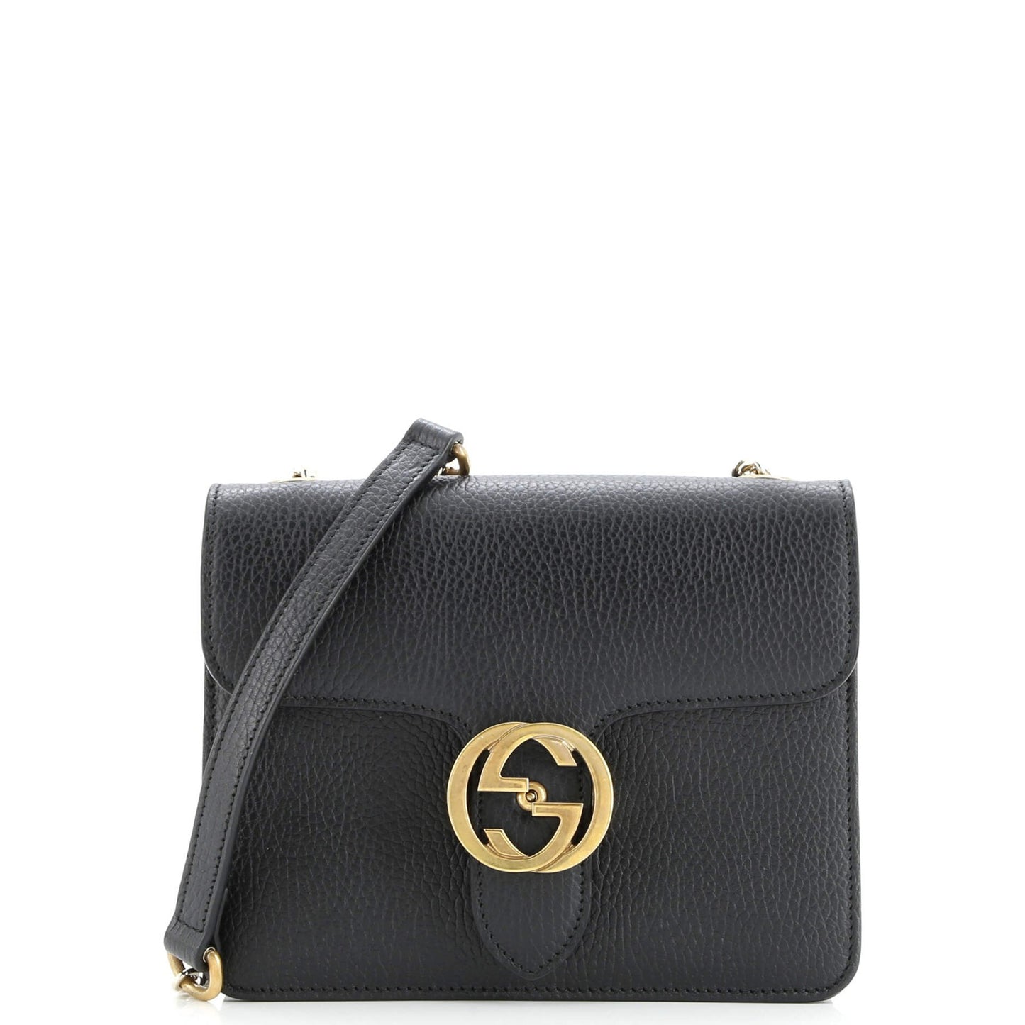 Gucci Interlocking Shoulder Bag Leather Small