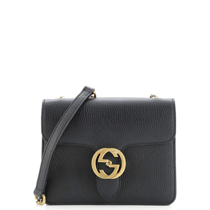 Gucci Interlocking Shoulder Bag Leather Small