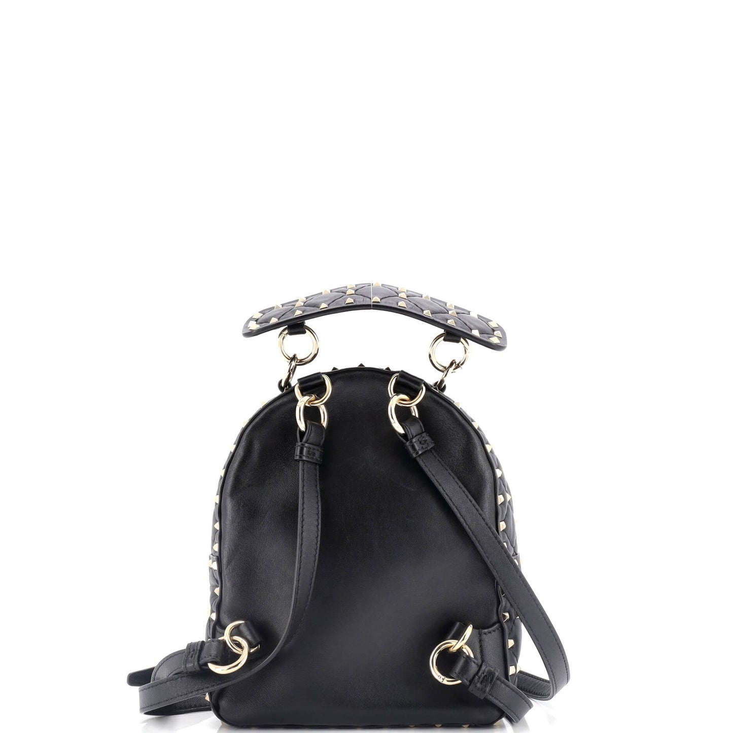 Valentino Garavani Vltn Rockstud Spike Backpack Quilted Printed Leather Mini