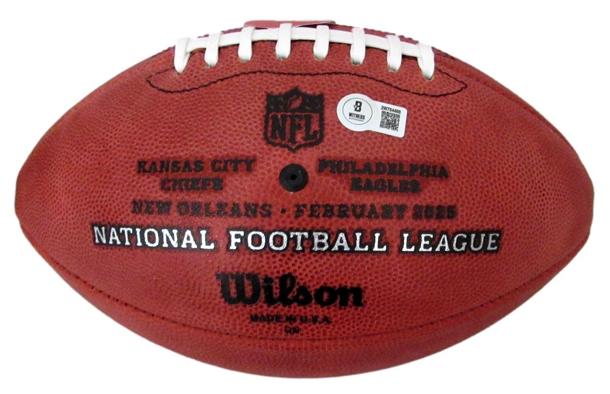 195540 A.J. Brown Signed/ Auto Super Bowl LIX Logo Duke Football Eagles Beckett