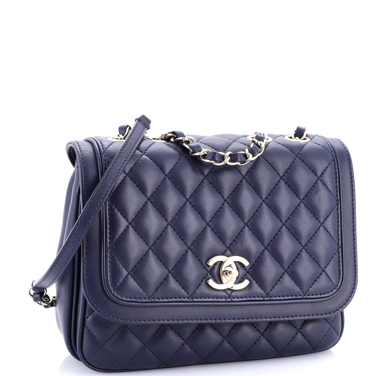 Chanel Lovely Day Square Flap Bag Quilted Lambskin Medium