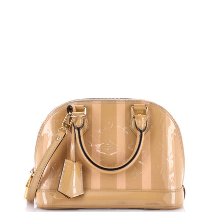 Louis Vuitton Alma Handbag Limited Edition Monogram Vernis Rayures Bb