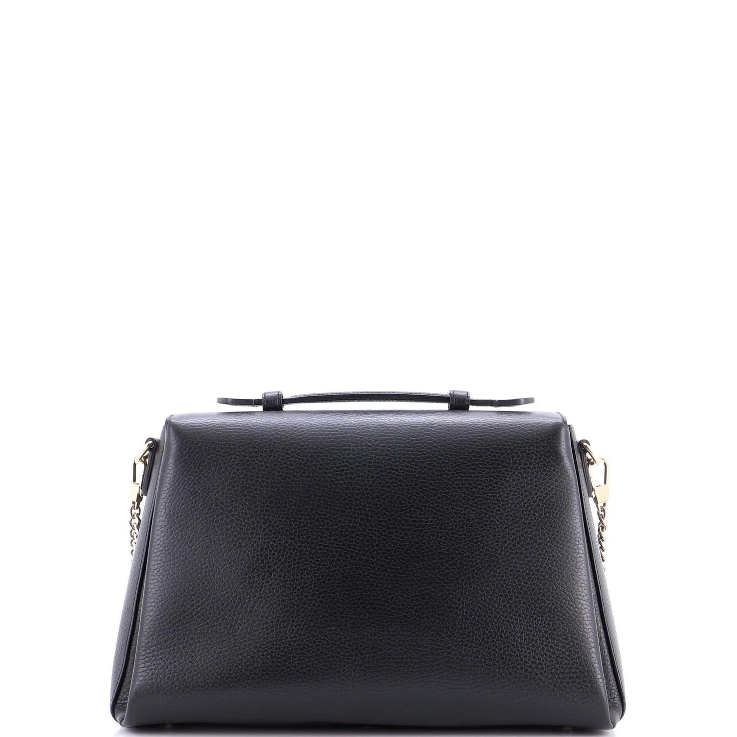 Gucci Interlocking Top Handle Bag Leather Medium