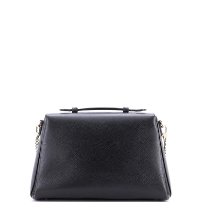 Gucci Interlocking Top Handle Bag Leather Medium