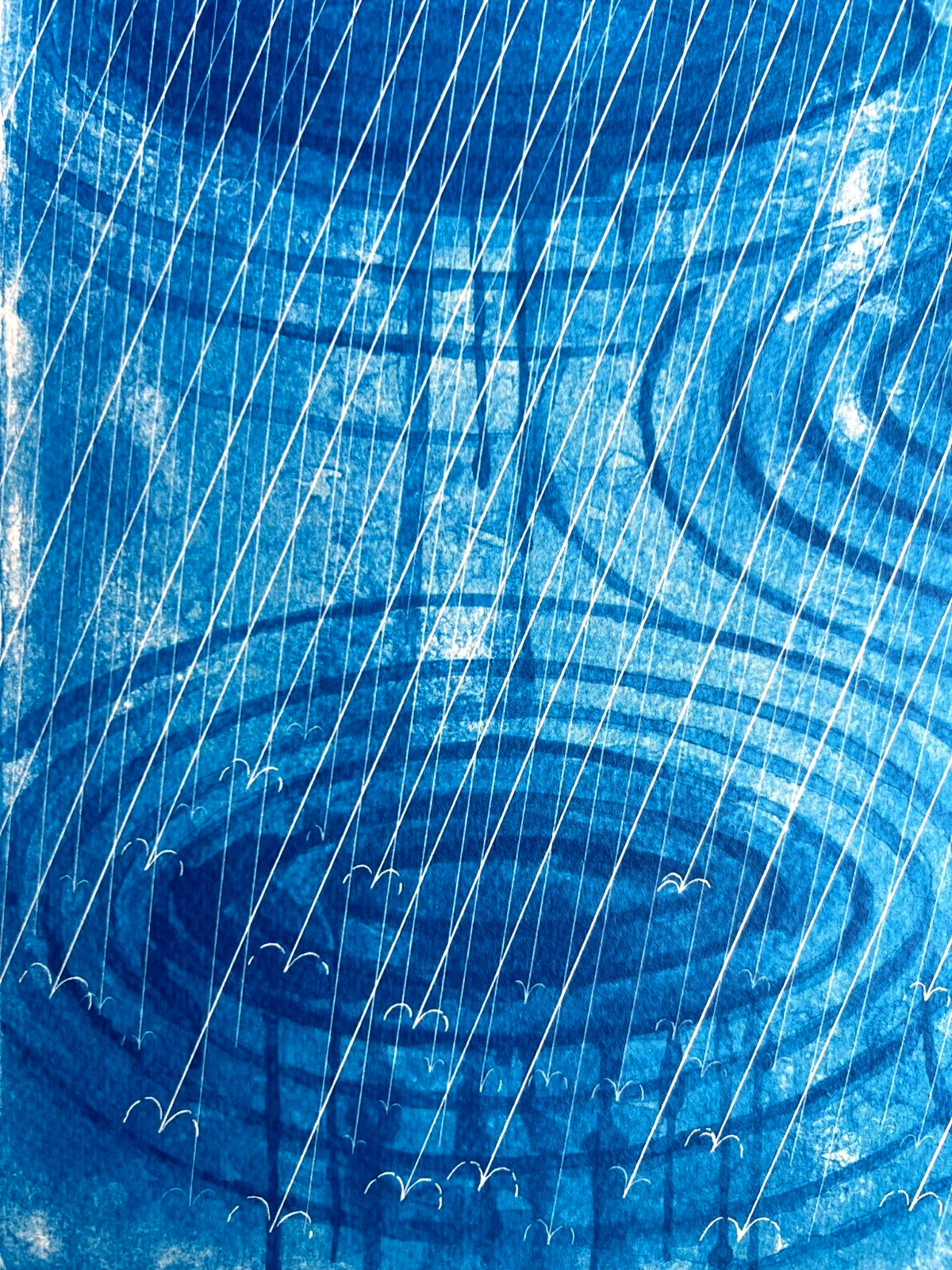 David Hockney Lithograph 'Rain' (Numbered)