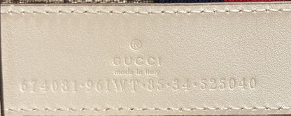 Gucci Ophidia Flap Belt Bag Gg Coated Canvas With Leather