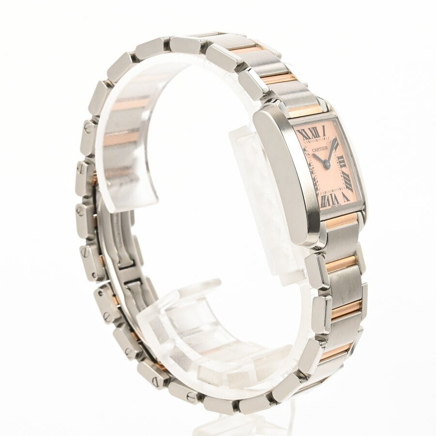 Cartier Tank Franaise Sm W51027Q4 Pink Ladies Used Watch #41422