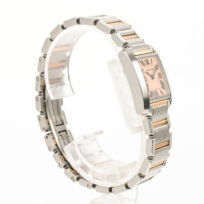 Cartier Tank Franaise Sm W51027Q4 Pink Ladies Used Watch #41422