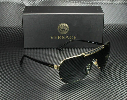 VERSACE VE2140 100287 Black Dark Grey Men's Sunglasses 40 mm