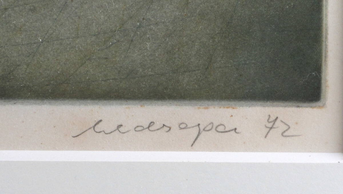 Friedrich Meckseper Original Etching Pencil Signed 1972 Numbered Framed