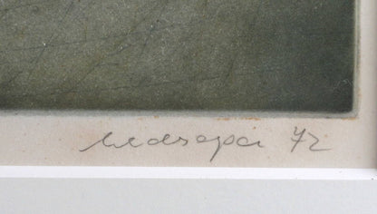 Friedrich Meckseper Original Etching Pencil Signed 1972 Numbered Framed