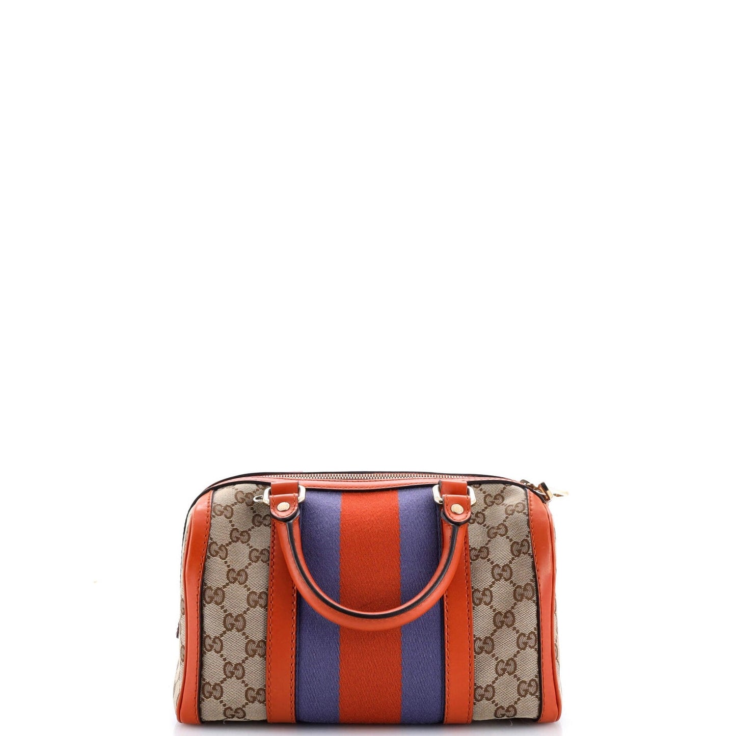 Gucci Vintage Web Boston Bag Gg Canvas Small
