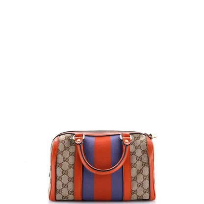 Gucci Vintage Web Boston Bag Gg Canvas Small