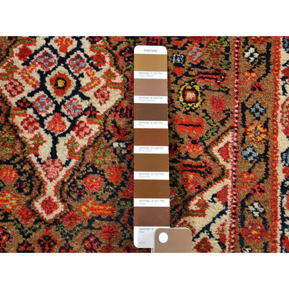 3'6"X17'4" Brown Old Farsian Serrib Xl & Wide Runner Hand Knotted Rug