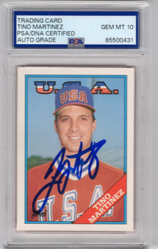 Tino Martinez 1988 Topps Autographed Card #66T