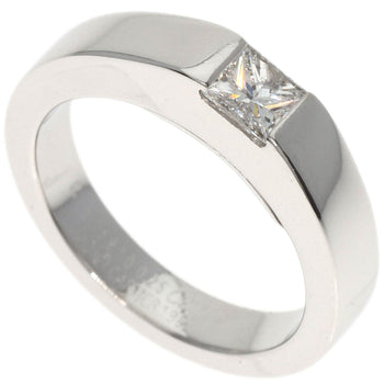 CARTIER   Ring Tank Diamond #44 K18 White Gold