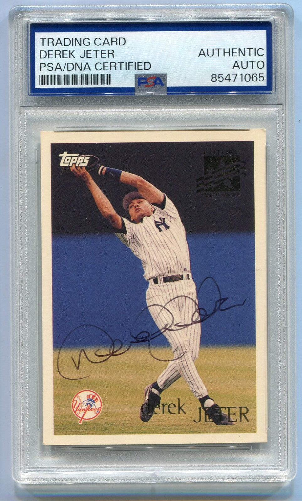 Derek Jeter 1996 Topps Psa Auto Auth Card
