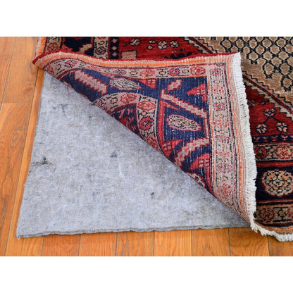 5'2"X8'8" Pure Wool Vintage Farsian Open Field Design Hand Knotted Rug