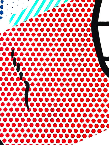 Roy Lichtenstein Lithograph Coa Signed In Pen Numbered In Pencil