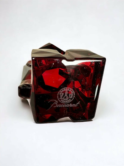 Medicom Be@Rbrick Baccarat Fragment Design Polygon Crystal Glass Red Figurine