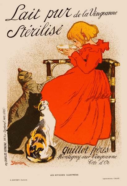 Il Steinlen Lait Pur Strilis 1897 Chaix Lithograph Les Affiches