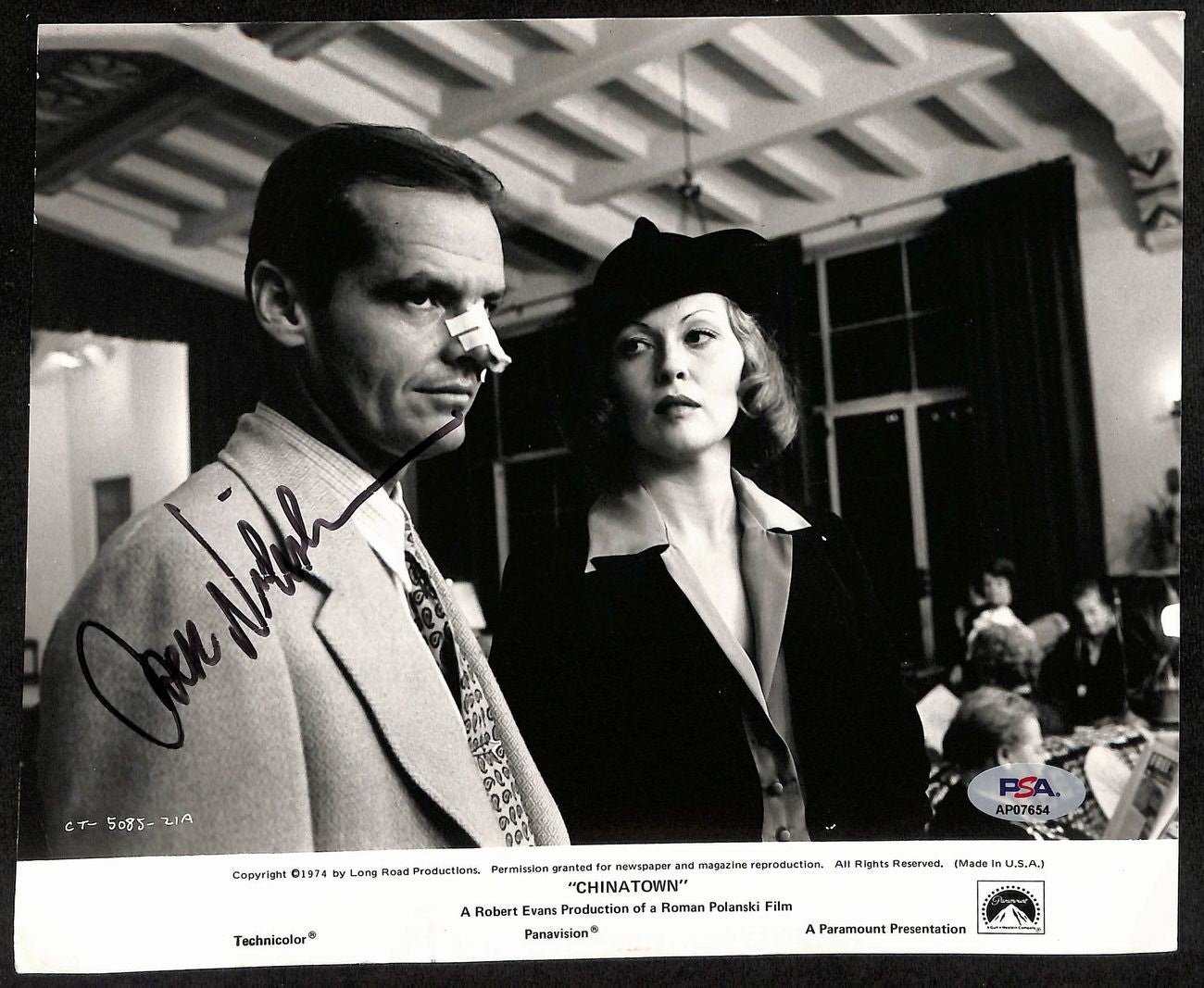 Jack Nicholson Signed/ Auto 8x10 Publicity Photo Chinatown PSA/ DNA LOA 199525