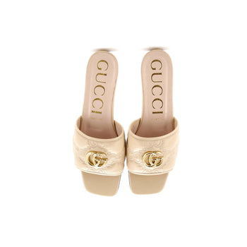 Gucci Women'S Gg Marmont Slide Sandals Gg Matelasse Leather