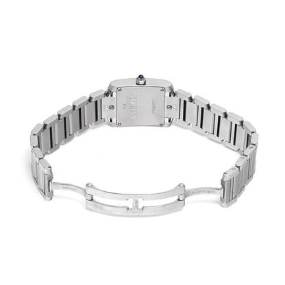Cartier Tank Francaise Sm W51008Q3 Silver Ladies Used Watch #644523