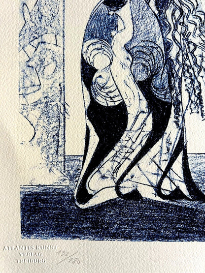 Max Ernst Lithograph Coa Signed Op Numbered By Hand