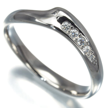 Tiffany&Co. Ring Diamond Open Heart Us5.75-6 950 Platinum
