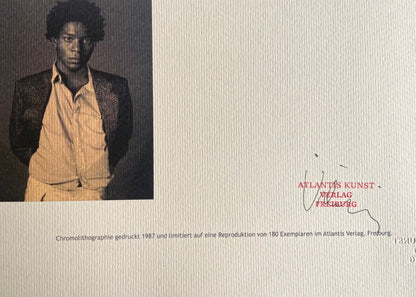 Jean-Michel Basquiat Lithograph Coa Signed Stamp