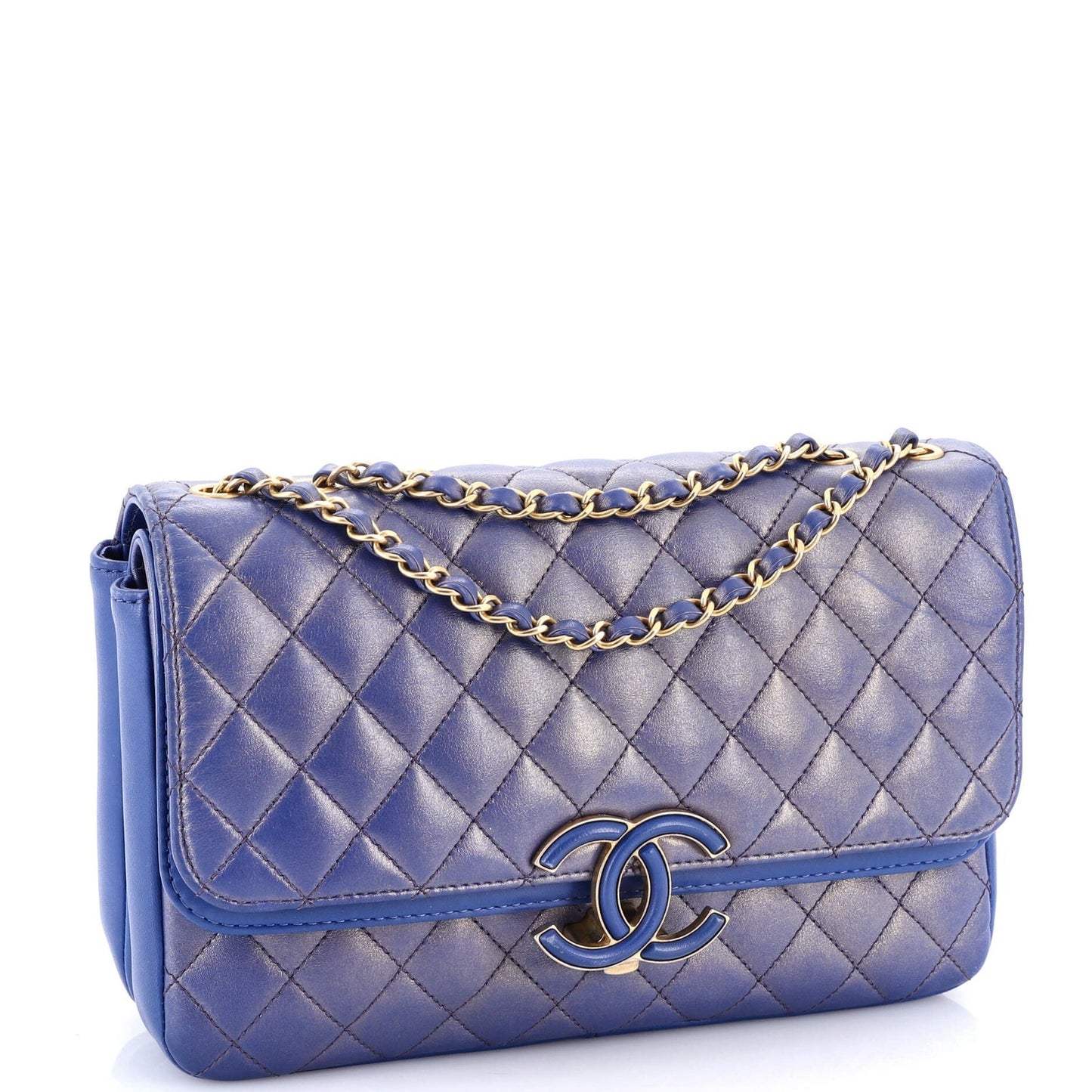 Chanel Cc Chic Double Flap Bag Quilted Lambskin Medium