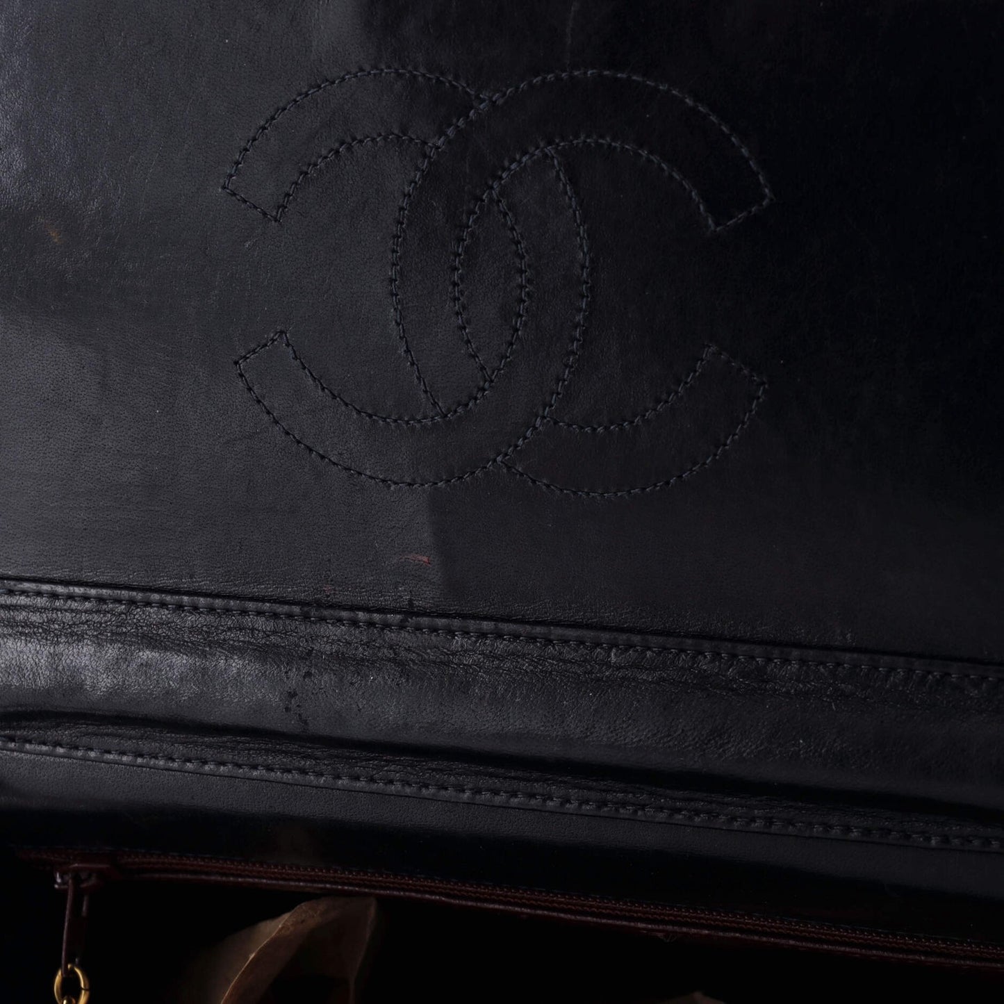 Chanel Vintage Clutch With Chain Quilted Leather Small