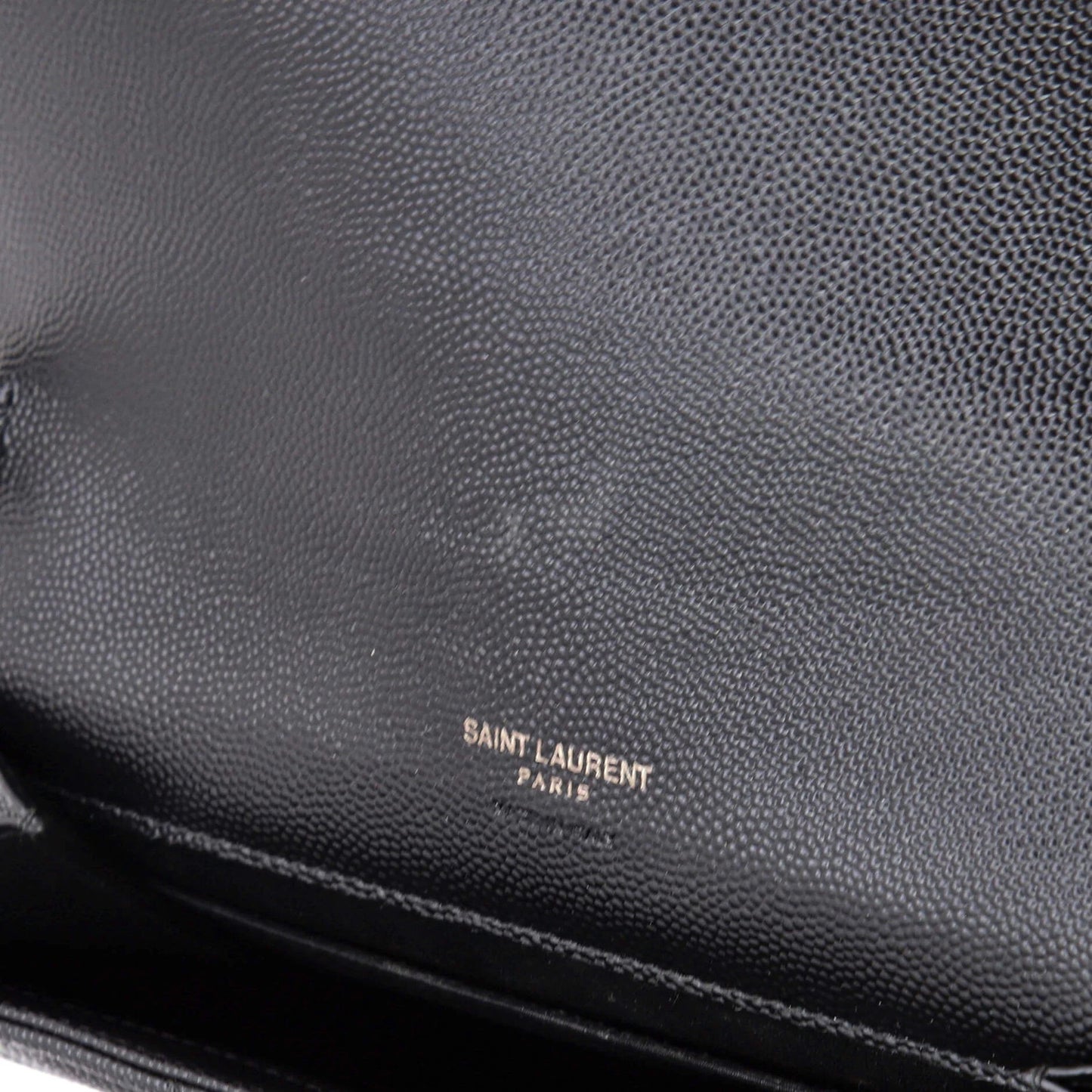 Saint Laurent Classic Monogram Envelope Wristlet Clutch Matelasse Chevron