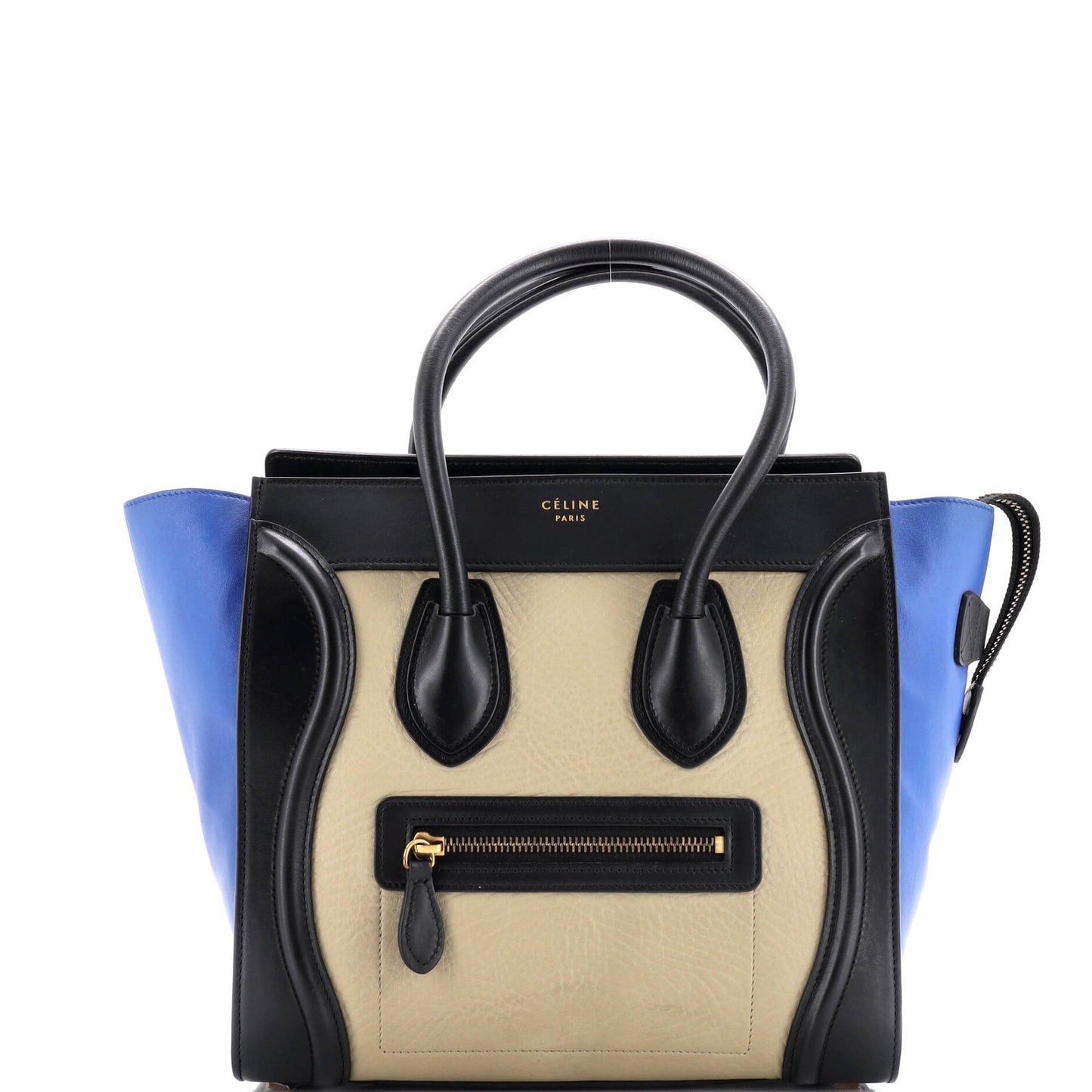 Celine Tricolor Luggage Bag Leather Micro