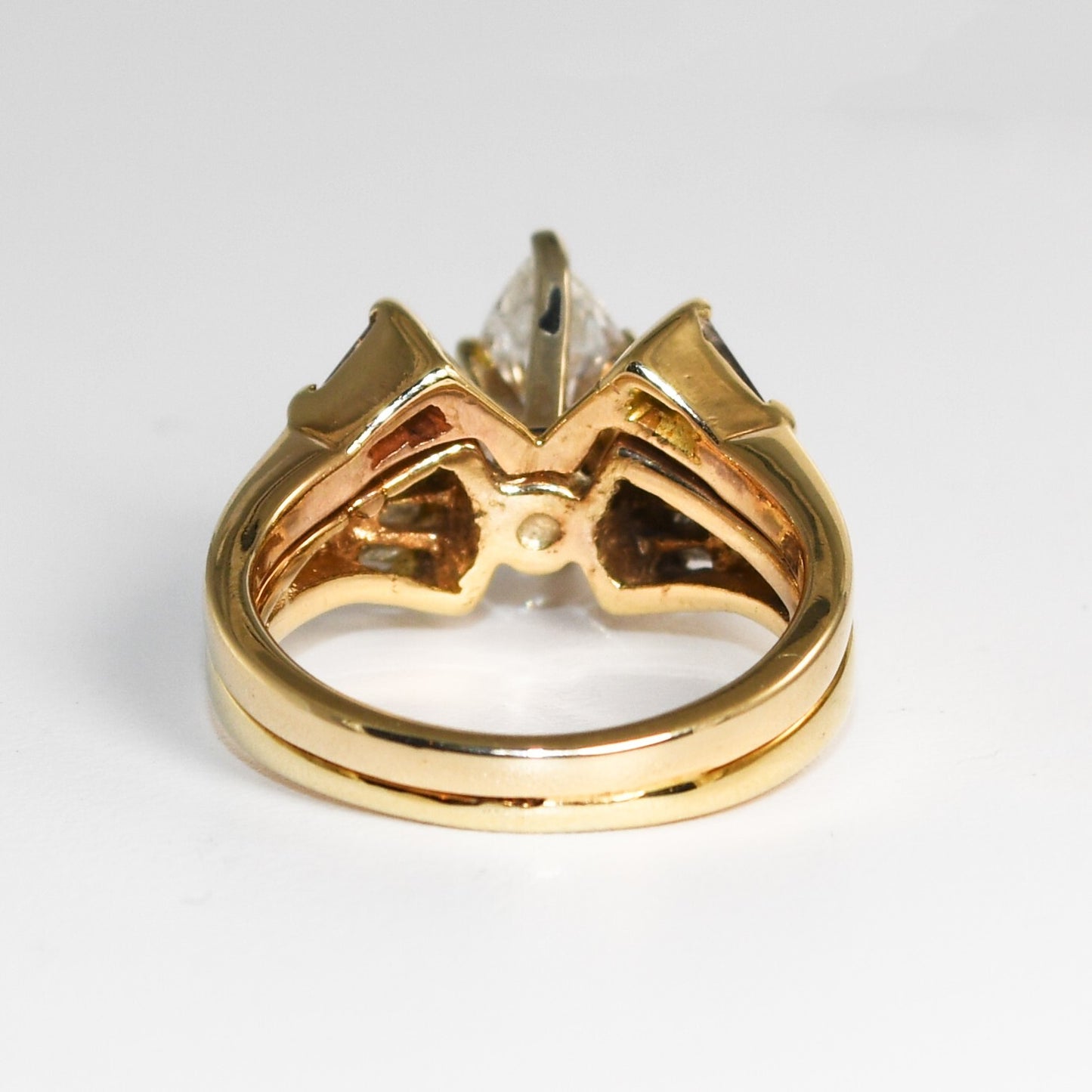 14K Yellow Gold Engagement Ring Set With 1.01Ct