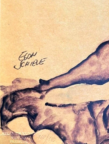 Egon Schiele Lithograph From An Painting Coa Signed In Pen Numbered