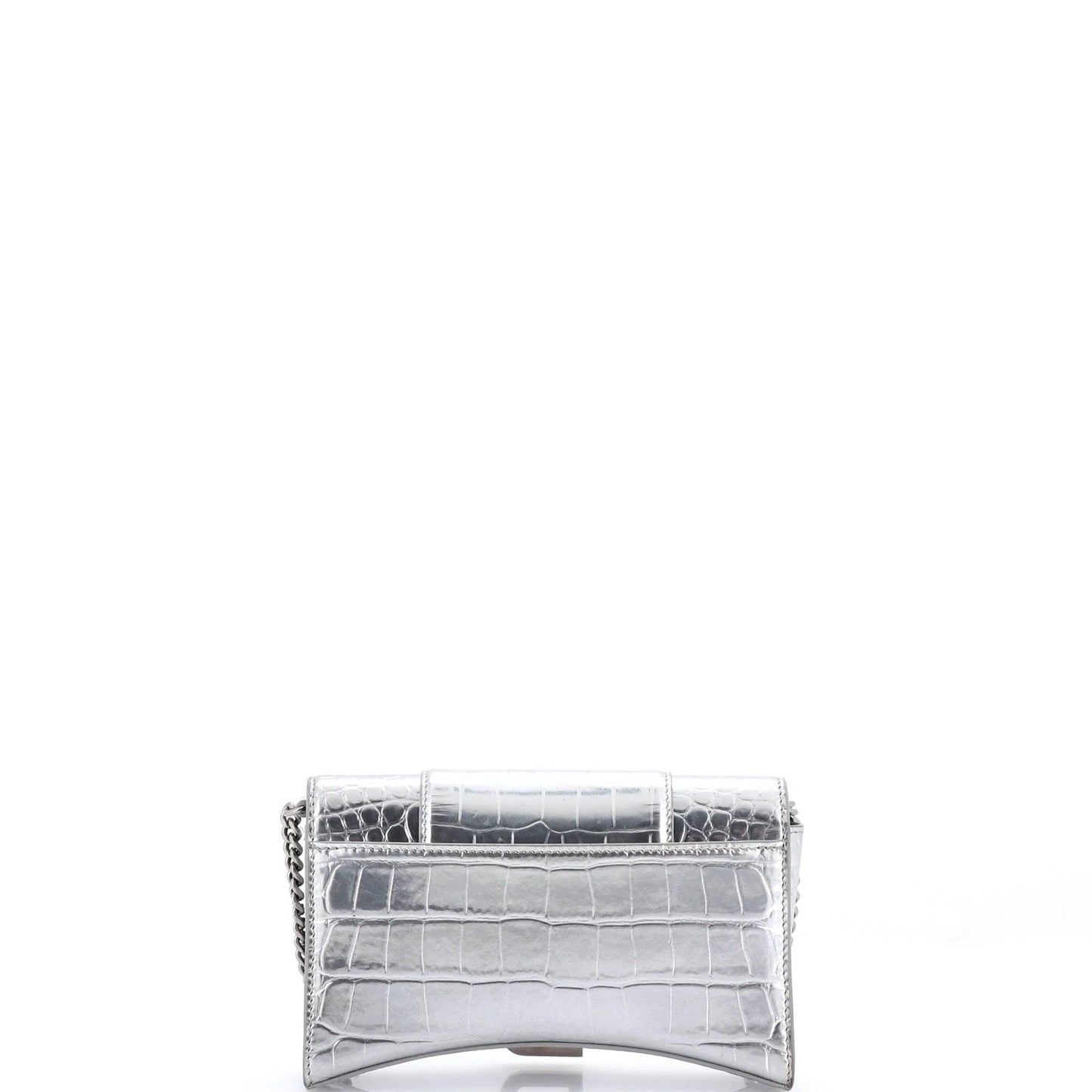 Balenciaga Hourglass Crossbody Bag Crocodile Embossed Leather Xs