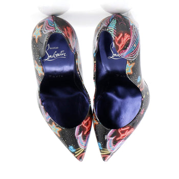 Christian Louboutin Women'S Hot Chick Pumps Printed Patent 100