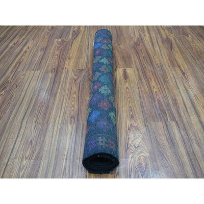 3'5"X5' All Over Design Hand Made Pure Wool Colorful Afghan Village Rug