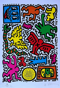 Keith Haring Lithograph Certified Coa 