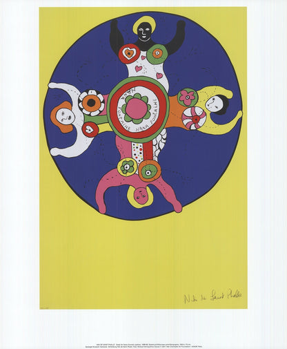 Niki De Saint Phalle Study For Nana Fountain (Yellow) " Offset Lithograp
