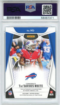 Tre'Daviouos White Autographed 2020 Panini Certified Green Rookie Card #Mstw (Ps