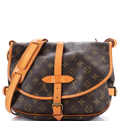 Louis Vuitton Saumur Handbag Monogram Canvas 30