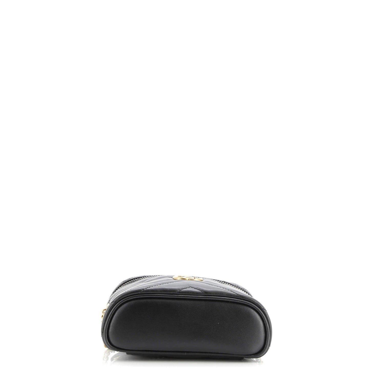 Gucci Gg Marmont Top Handle Vanity Chain Bag Matelasse Leather Mini