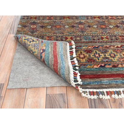 9'10"X13'2" Colorful Afghan Super Kazak Wool Hand Knotted Oriental Rug