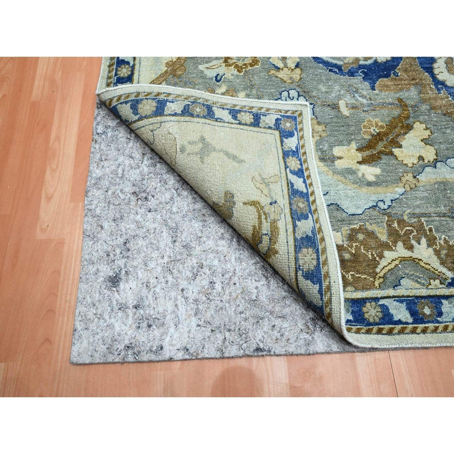 Rug 9'2"x12'3" Chiffon White Polonaise Czartoryski Hand Knotted 100% Wool