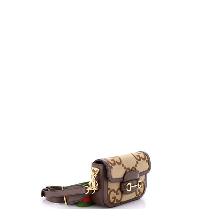 Gucci Horsebit 1955 Shoulder Bag Jumbo Gg Canvas Mini