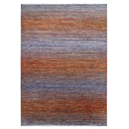 10'3"X14' Orange Modern Chiaroscuro Collection Hand Knotted Wool Rug