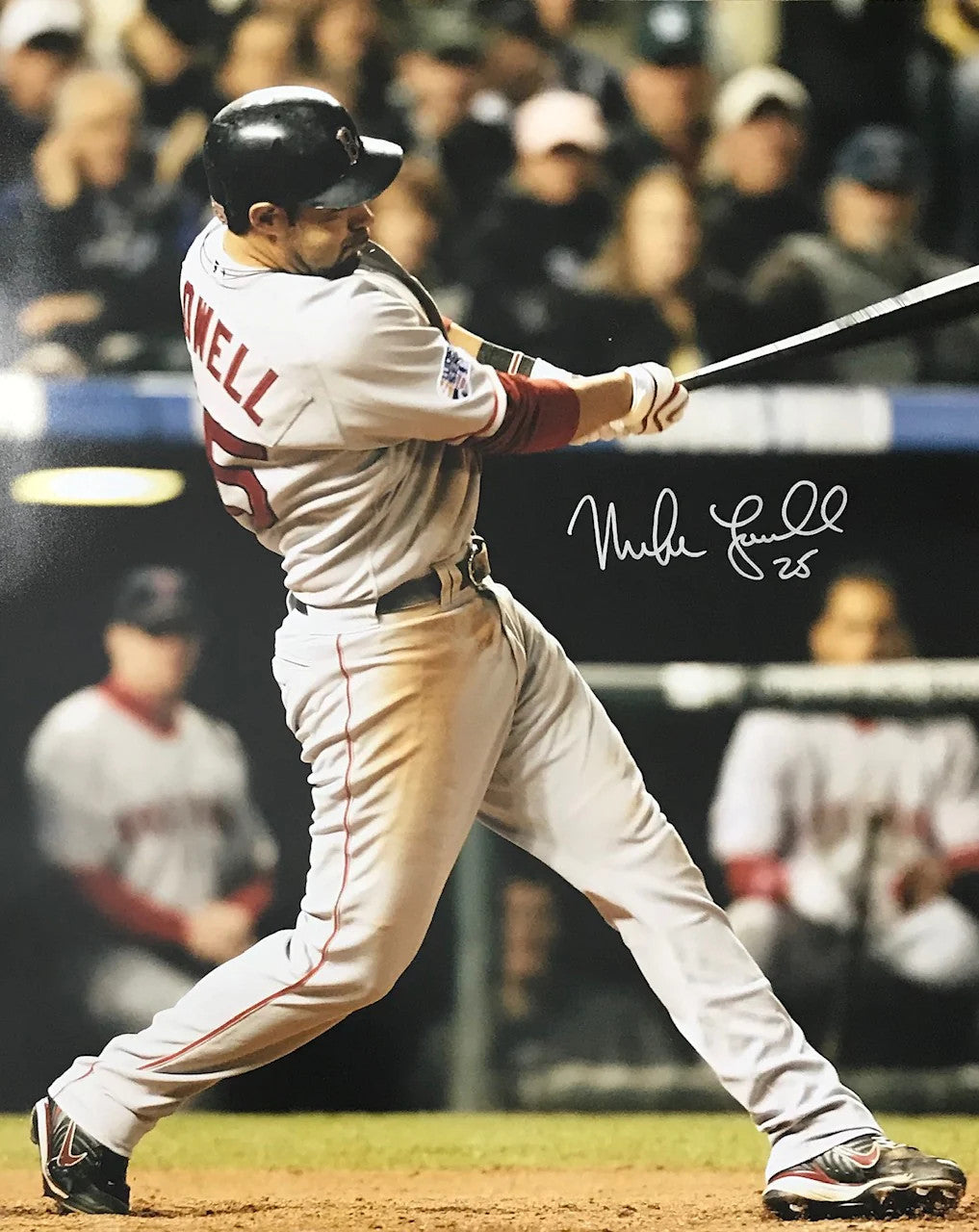 Mike Lowell Autographed Boston Red Sox 16X20 Photo